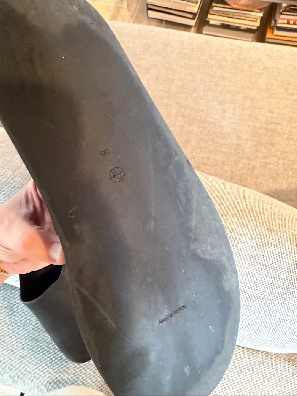 The Row Sabot Black Leather Mule, 38 - Picture 6 of 7